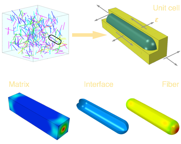 multi-scale approach of short fiber